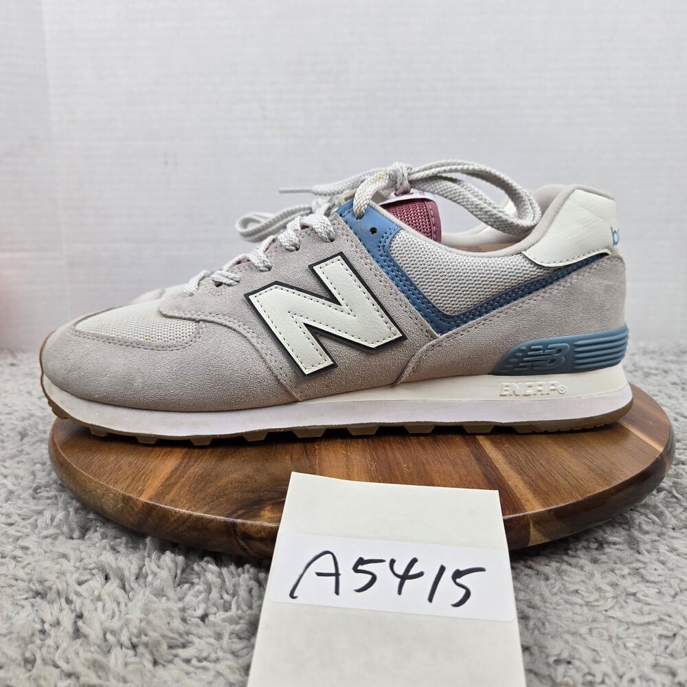 New Balance Mens 12D Classic 574v2 Essentials Grey Blue Daily Casual Sneaker
